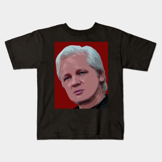 Julian Assange Kids T-Shirt by oryan80